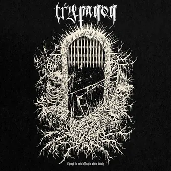 Copertina dell'album Through the Portal of Flesh to Achieve Divinity dei Trypanon